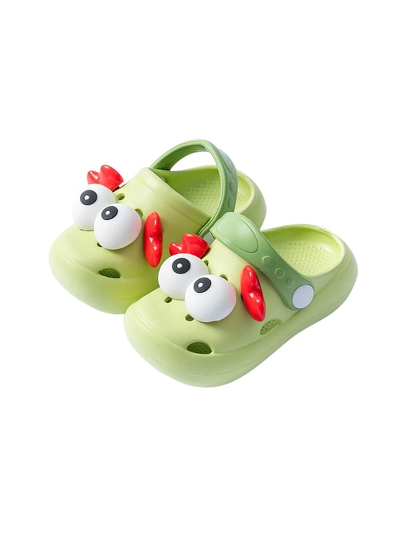 Baby Boys Girls Clogs Slippers Toddler On Lightweight Sandals Shockproof Girls Summer Pool Beach Shoe 18-24 Months #Green