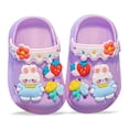 thumbnail image 1 of WRTFVZA Baby Boys Girls Clogs Slippers Toddler On Lightweight Sandals Shockproof Girls Summer Pool Beach Shoe 4-5 Years #Purple, 1 of 3