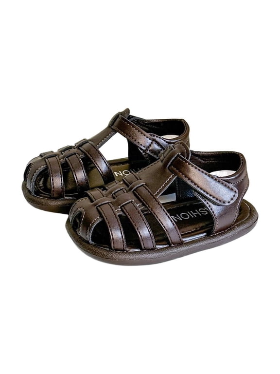 Baby Toddler Girl Sandals Kids Summer Dress Shoes Open Toe Princess Sandals for School Beach Party Shoes for Pool and Beach 2-2.5 Years #Brown