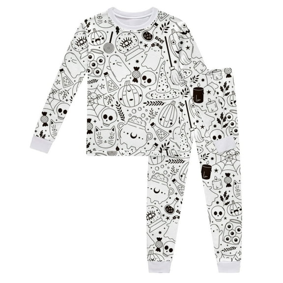 WRTFVZA Boy and Gir Colorable Pajamas for Kids Homewear Set Colouring Pajama Sets l Can Play With and Wear