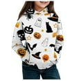 thumbnail image 1 of WRTFVZA Child Toddler Boys Girls Halloween Long Sleeve Letter Prints Warm Hoodie Pullover Tops Kids Sweat With Pumpkin Print Clothes, 1 of 2