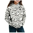thumbnail image 1 of WRTFVZA Child Toddler Boys Girls Halloween Long Sleeve Letter Prints Warm Hoodie Pullover Tops Kids Sweat With Pumpkin Print Clothes, 1 of 2