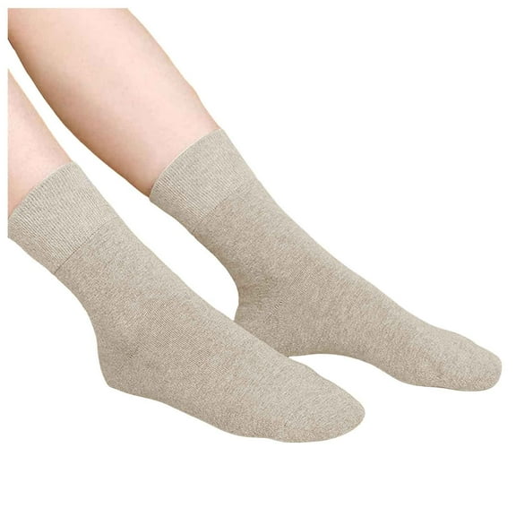 WRTFVZA Compression Socks For Women,Fashion Solid 5-Pack Casual Comfort Everyday Wear Mid Calf Socks Soft Breathable Stretchable Fit Durable Quality,Funny Socks