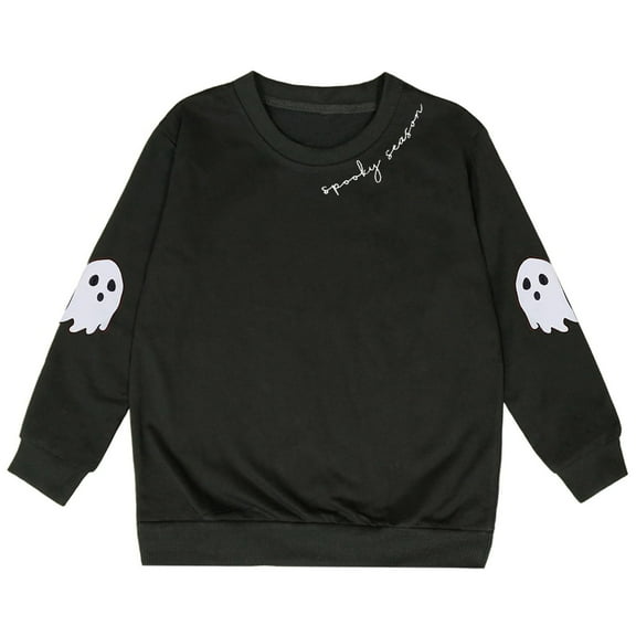 WRTFVZA Cool Hoodies for Teenagers, Cartoon Halloween Sweaters Casual Crewneck Long Sleeve Sweatshirts (Toddler, Black, 1-2 Years)