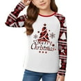 thumbnail image 1 of WRTFVZA Cozy Christmas Shirt for Girls, Flannel Holiday Top, Long Sleeve Blouse for Winter Vacation Outfits, 1 of 4