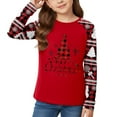 thumbnail image 1 of WRTFVZA Cozy Christmas Shirt for Girls, Flannel Holiday Top, Long Sleeve Blouse for Winter Vacation Outfits, 1 of 4