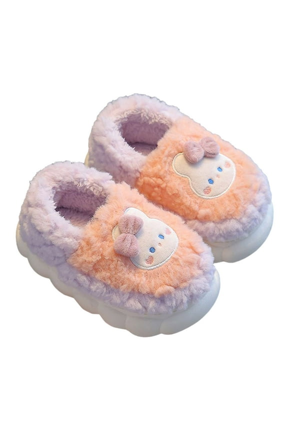 Funny Slippers Boys Memory Foam Cartoon Slippers Warm Comfy Indoor Shoes For Kids,Pink