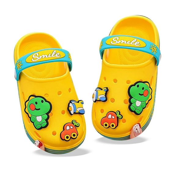 WRTFVZA Girls Boys Classic Garden Clogs Kids on Water Shoes Lightweight Summer Slides Sandals Children Outdoor Shower Beach Pool Play Shoes (Toddler/Kids/Big Kids) 18-24 Months #Yellow