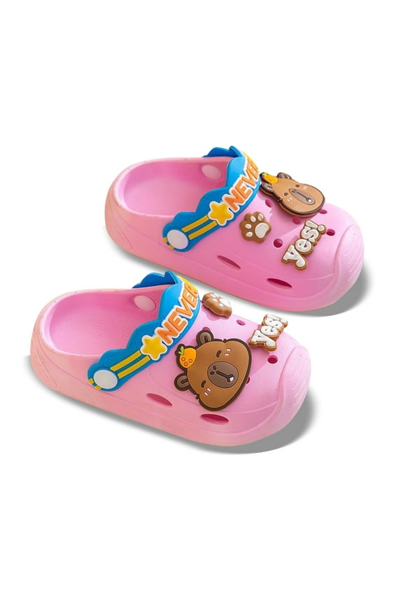 Toddler Kids Clogs Slippers Sandals, Girls Boys Clogs Slide Lightweight Garden Shoes Beach Pool Shower Slippers #Pink 6-9 Months