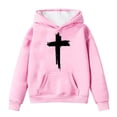thumbnail image 1 of WRTFVZA Girls Hoodies Size 14-16, Christian Jesus Prints Hooded Sweatshirts Fall Winter Clothes (Big & Tall, Pink, 10-11 Years), 1 of 4