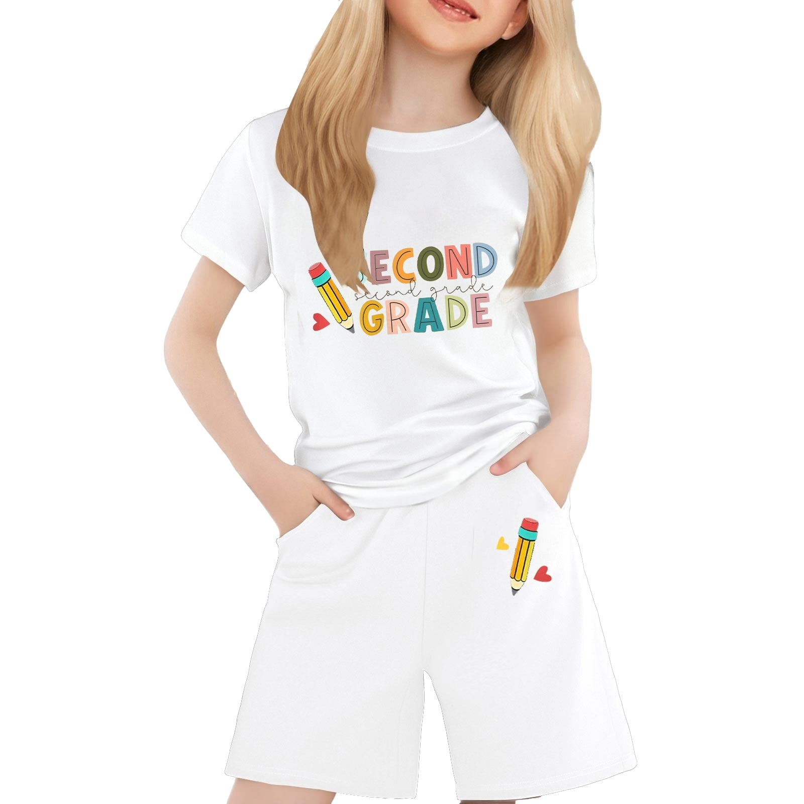 Girls Back to School Outfit Girls Classic Outfit Two-piece Suit