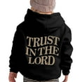 thumbnail image 1 of WRTFVZA Hoodies for Girls Blue, Trust In The Lord Youth Hoodie Oversized Sweatshirt (Little Girls, Black, 7-8 Years), 1 of 7