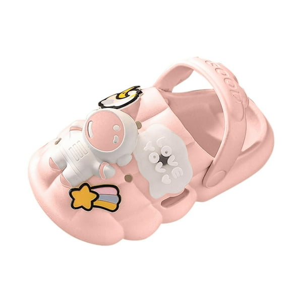 WRTFVZA Kids Clogs Boys Girls Toddler on Slide Garden Shoes Cartoon Beach Pool Kids Clog Sandals Slippers Water Clogs 190 #Pink