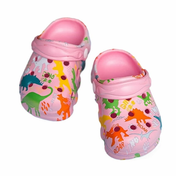 WRTFVZA Kids Dinosaur Garden Shoes Cute Cartoon Sandals Clogs Toddler Beach Pool Water Shoes Summer Slides for Boys Girls 8-8.5 Years #RD1
