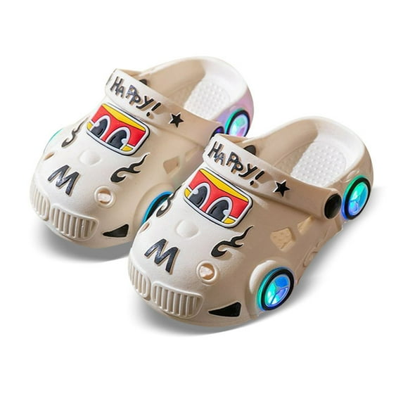 WRTFVZA Kids Dinosaur Garden Shoes Cute Cartoon Sandals Clogs Toddler Beach Pool Water Shoes Summer Slides for Boys Girls #White 2-3 Years