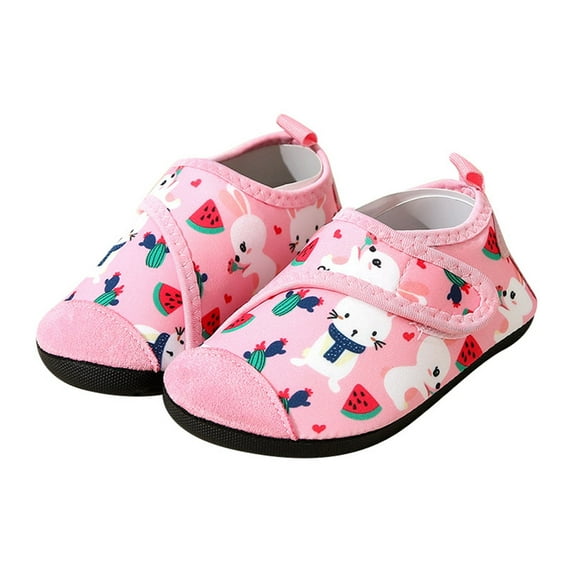 WRTFVZA Kids Water Shoes Girls Boys Quick Dry Socks Barefoot Non Beach Swim Surf Shoes 3-4 Years #Pink