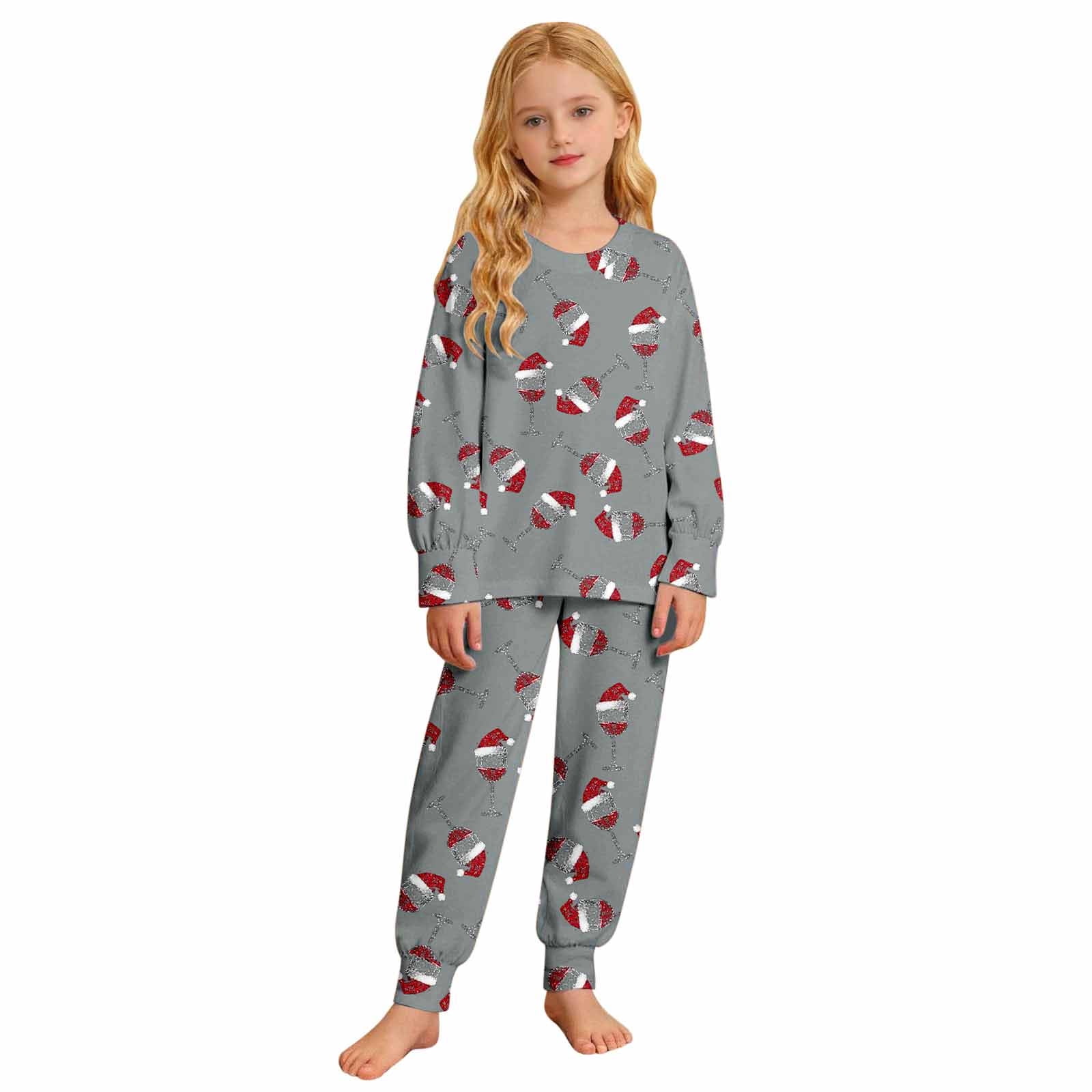 WRTFVZA Reindeer Christmas Pajamas, Girls Holiday PJ Set, Rudolph ...