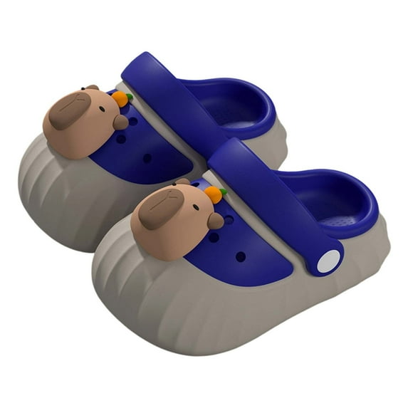 WRTFVZA Slides Kids Clogs Size 6 -7 Kids Beach Pool Clogs Lightweight Water Sandals On Garden Shoes for Boys and Girls #Blue