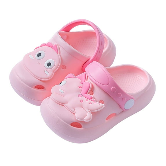 WRTFVZA Toddler Clog Slippers Garden Sandals On Water Shoes Sneakers Cartoon Slides for Boys and Girls Children Beach Pool Shower 12-18 Months #Pink