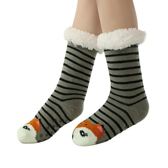 WRTFVZA Womens Socks,Cozy Indoor Footwear For Featuring Secure Grip Lined Slipper Socks Comfortable And Warm Winter,Funny Socks