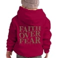thumbnail image 1 of WRTFVZA Yellow Hoodies for Teen Girls, Fashion Christian Letter Faith Over Fear Long Sleeve Hooded Sweatshirts (Big & Tall, Red, 11-12 Years), 1 of 7