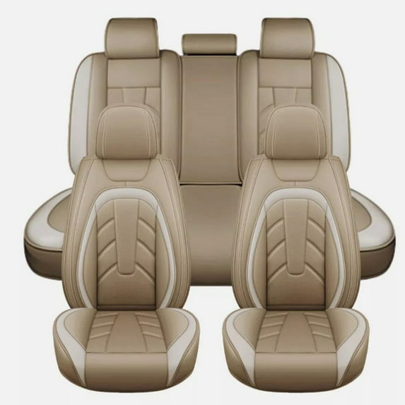 WRWolf Camry Seat Covers Car Seat Cover Full Set for Toyota Camry 2002-2025,Seat Covers for Cars,Automotive Seat Covers for SUV(Beige)