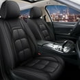 thumbnail image 1 of WRWolf Full Set Seat Cover Fit for Jeep Renegade 2015-2023 Faux Leather Car Seat Protector Compatible Airbag Vehicle Cushion Covers Waterproof Carseat Seat Full Set 5 Seats (Black), 1 of 7