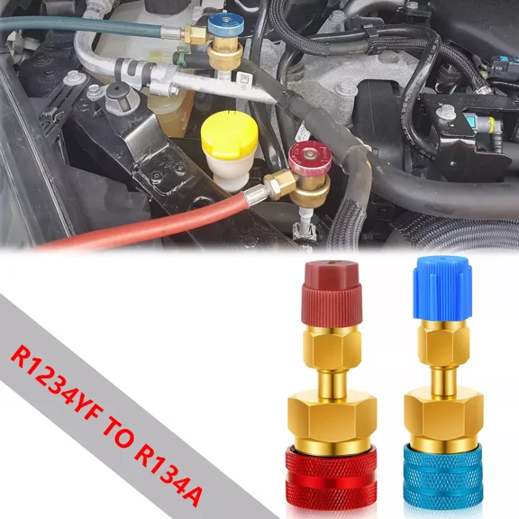 WRWolf R1234YF to R134A AC Adapter Kit - Hi/Low Side Quick Couplers for Car Air Conditioning Systems