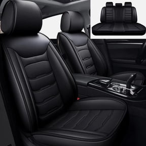 WRWolf Seat Cover Fit for Toyota Tacoma 2016-2024 Waterproof Car Seat Covers Full Set 5 Seats Faux Leather Car Seat Cushion Protector Compatible Airbag,Black