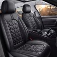thumbnail image 1 of WRWolf Universal SUV Sedan Truck Crew Cab Car 5-Seat Covers Front & Rear Full Set PU Leather Breathable Waterproof Seat Cushion Protector, 1 of 8