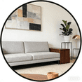 thumbnail image 1 of WRXELAN 24-inch Black Round Wall-Mounted Mirror—a round mirror perfect for decorating bathrooms, entryways, living rooms, hallways, and bedrooms, 1 of 9