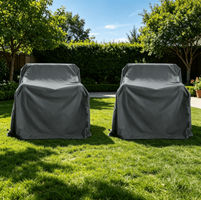 WRXELAN Patio Chair Covers for Outdoor Furniture (2-Pack), Waterproof Heavy-Duty Lawn and Patio Furniture Covers for Deep-Seat Dining Chairs, 36“ W x 36” D x 36" H, Dark Gray