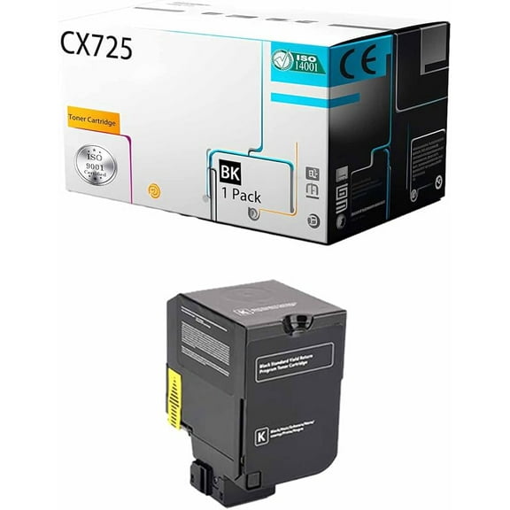 WRZN CX725 74C10K0 74C10C0 74C10M0 74C10Y0 Toner Cartridge Compatible for Lexmark CX725 CX725de CX725dte CS720 CS720de CS720dte CS725 CS725de CS725dte Printer (Yellow 1Pack)