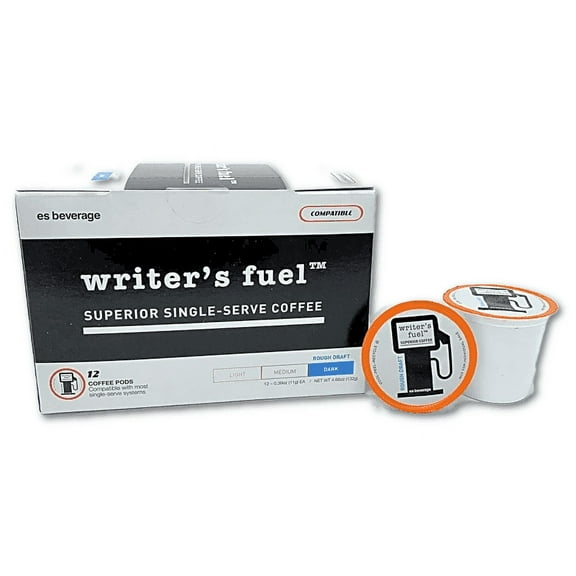 WRiTERS FUEL - 12 Pack Single Serve Coffee Capsules - ROUGH DRAFT