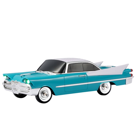 WS-1965 Bluetooth Replica Speaker – Retro Rocket Car Design, HD Sound, TWS, LED Party Lights, FM Radio, AUX/USB/TF Playback, Built-in Microphone – Portable Surprise Gift for Car Lovers (Green)