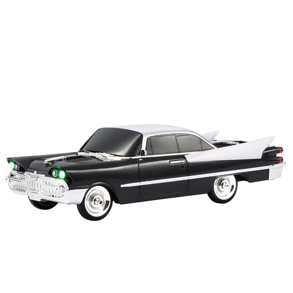 WS-1965 Bluetooth Replica Speaker – Retro Rocket Car Design, HD Sound, TWS, LED Party Lights, FM Radio, AUX/USB/TF Playback, Built-in Microphone – Portable Surprise Gift for Car Lovers (Black)