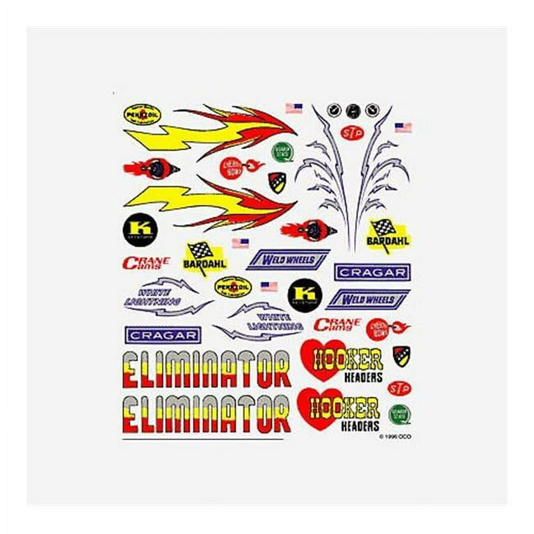 Hot Rod Dry Transfer Decals Pinecar