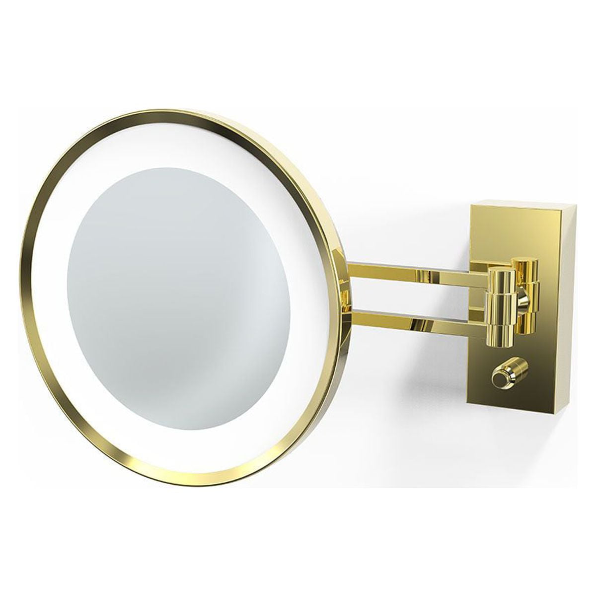 Gold Round LED Wall Mount Magnifying Mirror