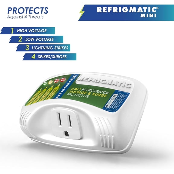 WS-36300 Electronic Voltage & Surge Protector for Refrigerators Up to 27 cu. ft. Protect Your Refrigerator Against High and Low Voltage, Brownouts and Spikes, (2 Pack)