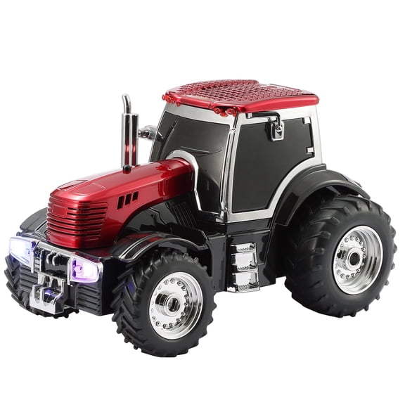 WS-560 Modern Tractor Bluetooth Replica Speaker – Portable Wireless Speaker with HD Sound, TWS, LED Party Light, USB/TF, FM, Built-in Microphone, Surprise Gift (Red)