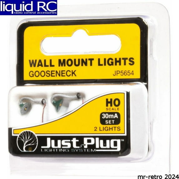 Woodland Scenics JP5654 Woojp5654 Ho Scale Wall Mount Lights Gooseneck