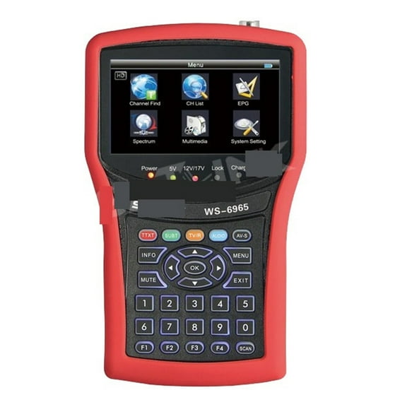 WS-6965 DVB-T2 Terrestrial Signal Meter Finder MPEG-2 MPEG4 H.264 Sat Find 4.3inch LCD Spectrum Analyer ,Portable Carrying