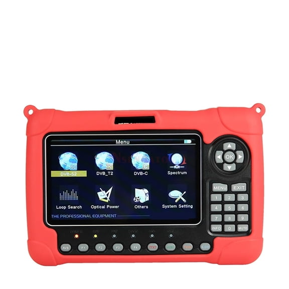 WS-6980 DVB-S2/T2/C COMBO Satellite Signal SatFinder Meter 7" Inch H.265 MPEG-4 Spectrum Analyzer Satellite Sat Finder ,Speaker Integrated