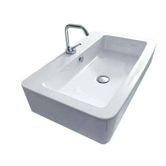Ws Bath Collections Ego 3250 Dedrio 27-5/8" Ceramic Wall Mounted / Vessel Bathroom Sink -