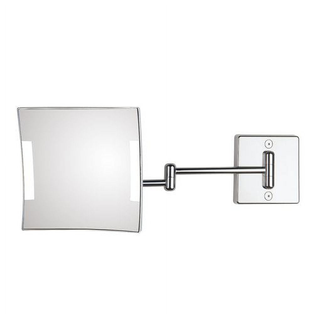 Elegant Polished Chrome LED Wall-Mounted Magnifying Mirror