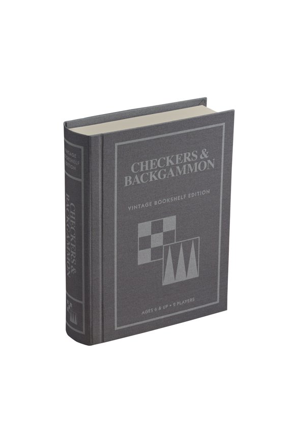 Checkers and Backgammon Vintage Bookshelf Edition