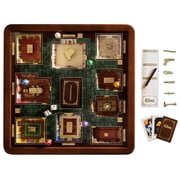 WS Game Company Clue Luxury Edition Board Game with Burl Wood Cabinet, Gold-Plated Accessories, and Faux Leather Storage, Family Board Games for 3 to 6 Players