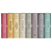 WS Game Company Collection of 8 Vintage Bookshelf Edition Board Games Including Scrabble, Monopoly, Clue, Yahtzee, Catch Phrase, Chess, Scattergories, and Boggle