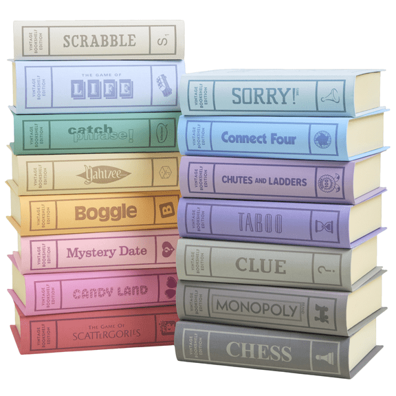 WS Game Company Collection of 15 Vintage Bookshelf Board Games - Classic Family Board Games Library