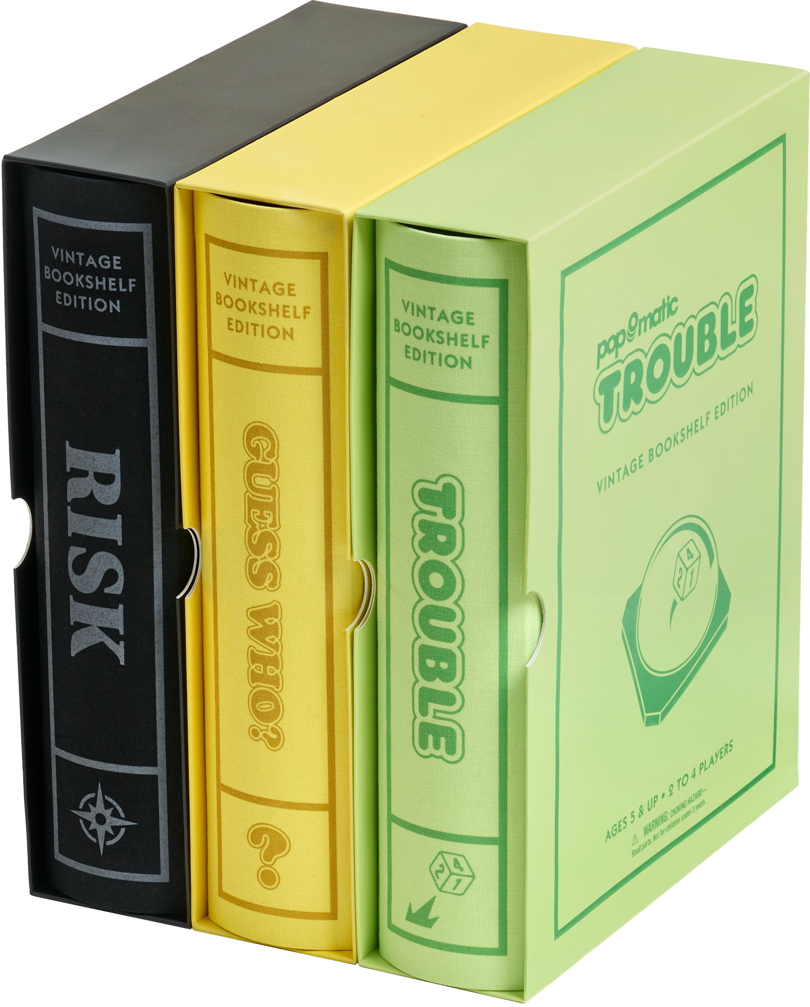 WS Game Company RISK, Trouble, and Guess Who? Vintage Board Game Bookshelf Collection - Walmart.com